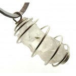 Lemurian Quartz Code Keeper of Freedom Spiral Pendant